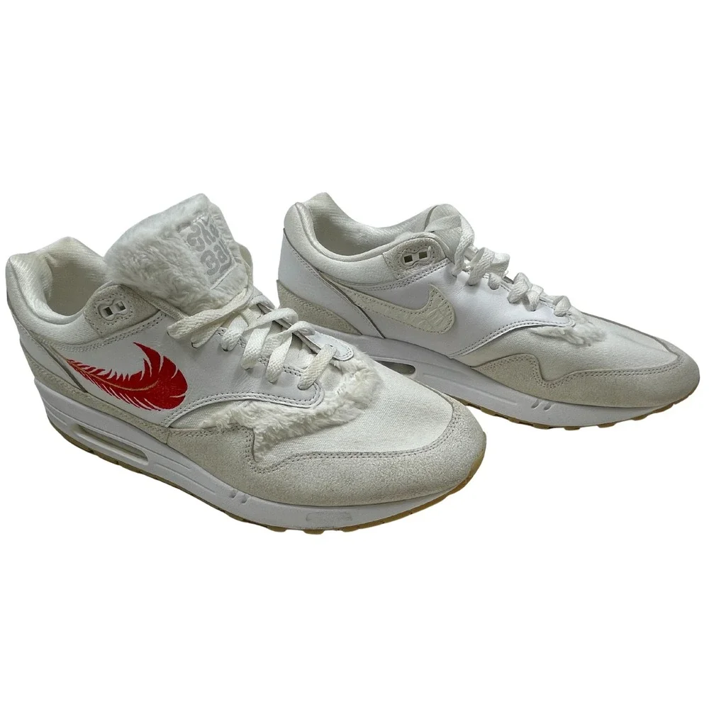 Men's Size 13 Nike Air Max 1 PRM 'The Bay'‎ White University Red FJ4451-100